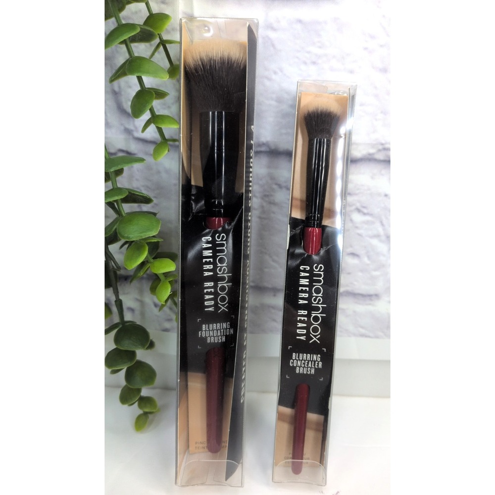 NIB LOT 2🥰SMASHBOX Blurring Concealer Brush & Foundation Brushes Camera Ready